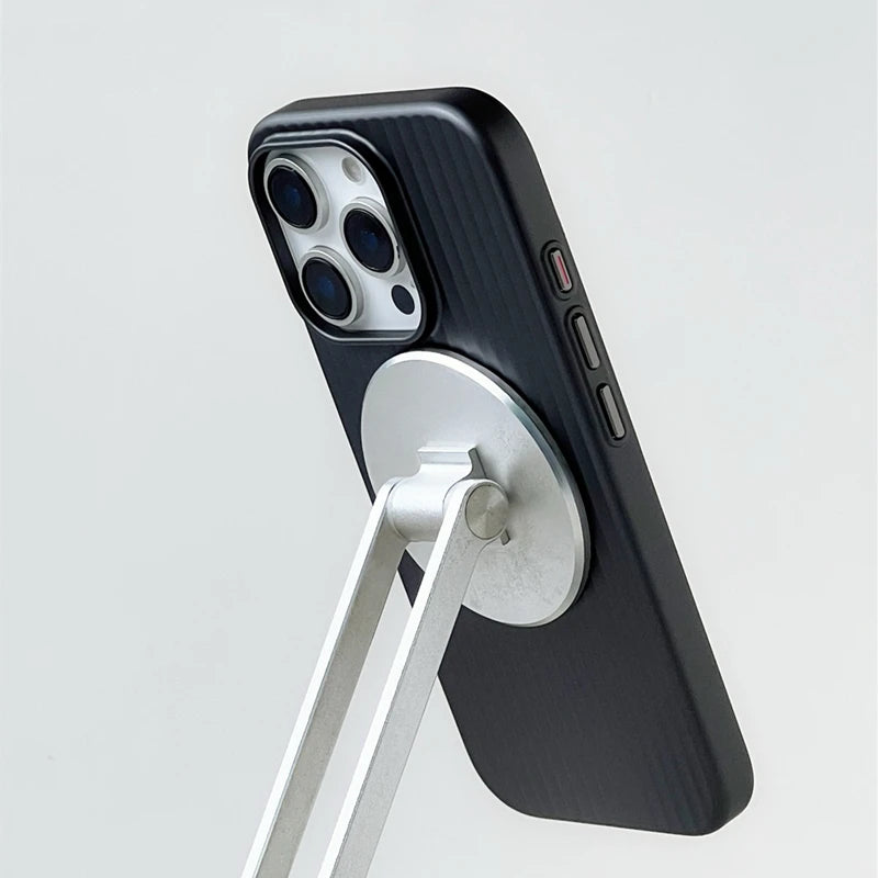 Electroplated 3D Stripes MagSafe Case – iPhone 17/16/15/14 Pro Max, Matte Hard PC Magnetic Cover. This page is ready